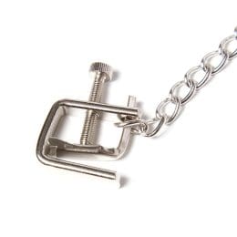 OHMAMA FETISH - METAL SCREW CLAMPS WITH CHAIN 2